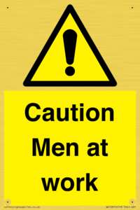 Caution Men at work